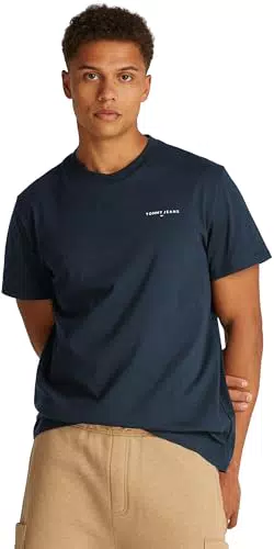 Tommy Jeans Camiseta de Manga Corta TJM Slim Linear para Hombre