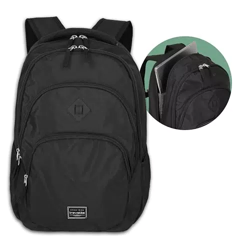 Travelite Mochila portátil para laptop de 15,6", con compartimentos múltiples