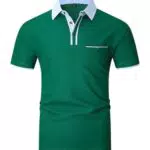 VHUQGVU Polo de Manga Corta para Hombre, Estilo Informal y Corte Ajustado