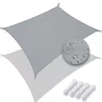 VOUNOT Toldo Vela de Sombra Rectangular, Protección UV e Impermeable para Exterior