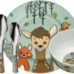 WMF Animalitos del bosque - Vajilla infantil en acero inoxidable para niños
