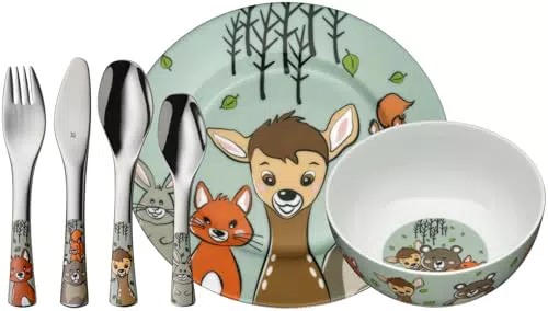 WMF Animalitos del bosque - Vajilla infantil en acero inoxidable para niños