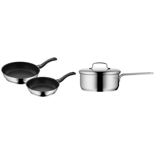 WMF Devil - Sartenes Antiadherentes 24-28 cm y Cazo con Tapa Ø16 cm