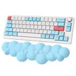 ZIYOU LANG Teclado ergonómico con reposamuñecas antideslizante para oficina