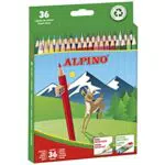 Lapices de colores alpino 654 caja de 12 colores largos