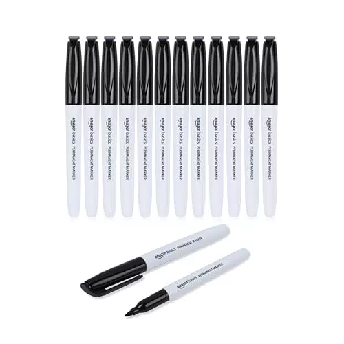 Rotuladores permanentes Amazon Basics - Negro