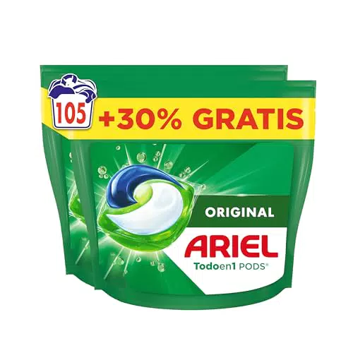 Ariel Pods Todo en 1 - Detergente Líquido para Lavadora Original 5 Acciones