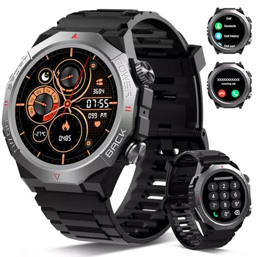 Atheewon Reloj Inteligente Militar con 110+ Modos Deportivos y Monitoreo de Salud