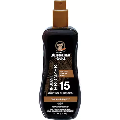 Australian Gold Protector Solar 15 SPF con Bronceador - Loción 237 ml