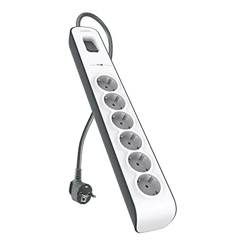 Belkin Regleta de enchufes con protección contra sobretensiones y cable de 2 m