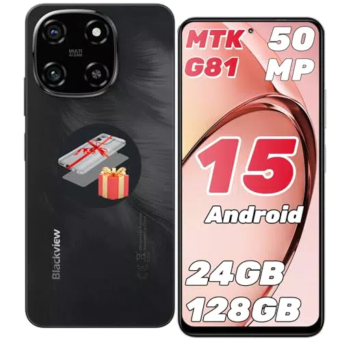 Blackview Color 6 - Smartphone Android 15, 128GB, MTK G81, 50MP, Dual SIM, Face ID