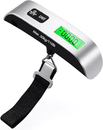 Blendura Balanza Digital de Equipaje con Pantalla LCD y Medición de Temperatura