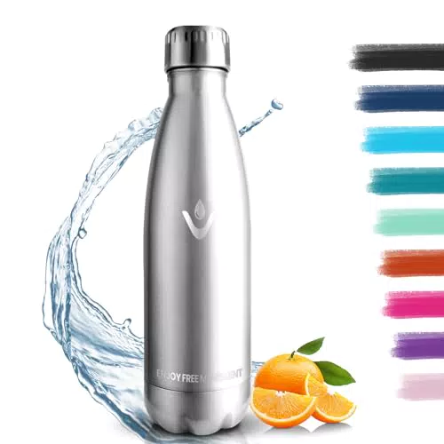 Botella Térmica Acero Inoxidable 500ML - Termo Aislante para Bebidas Frías y Calientes