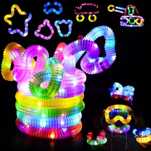 Corpower Tubos Sensoriales LED para Niños, Accesorios para Fiestas y Cumpleaños