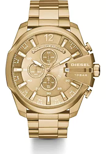 Diesel Reloj para hombre Mega Chief, movimiento de cuarzo