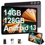 DMOAO Tablet 10 Android 13, 14GB RAM, 128GB ROM, Octa-Core, WiFi 5G, 8000mAh