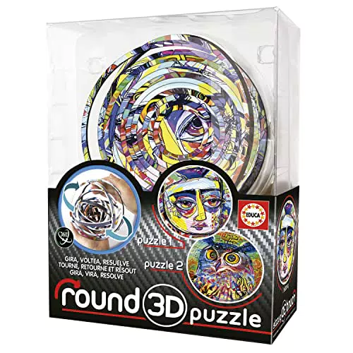 Educa Rompecabezas 3D Abstracto para Niños y Adultos | Juego a Partir de 8 Años
