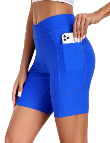 Ekouaer Bañador de Cintura Alta para Mujer con Bolsillos y Secado Rápido