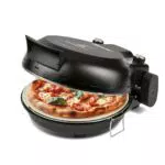 Girmi FP50 Horno para pizza, 1800 W, 420°C, con piedra refractaria y temporizador