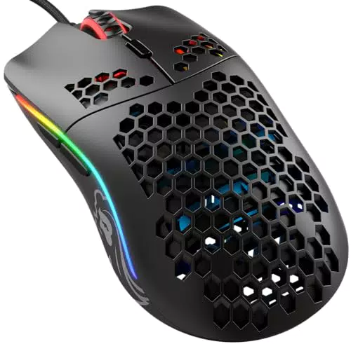 Glorious Gaming Model O - Ratón gaming con cable, diseño colmena, RGB, ambidiestro