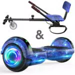 Hoverboard con asiento, autobalanceado con Bluetooth y luces LED para niños.