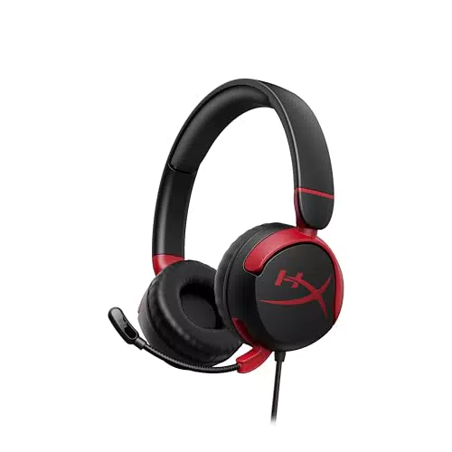 HyperX Cloud Mini - Auriculares gaming con cable para niños, volumen seguro 85dB