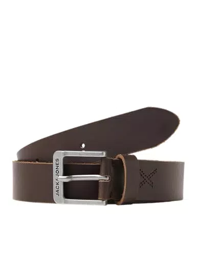 JACK & JONES Cinturón de Cuero Brown Stone
