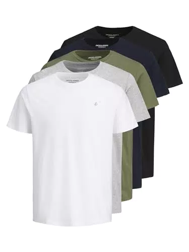 Jack & Jones JORJXJ tee SS Crew Neck 5MP Camiseta, White 2