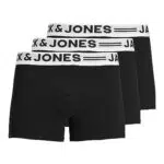Jack & Jones Hombre Sense 3 Pack Cintura Boxer Scrots - Blanco - XL