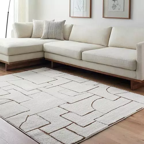 Livabliss Trogir - Alfombra Abstracta para Cocina y Entrada, Suave y Lujosa