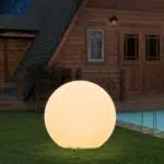 Malux Lámpara LED flotante IP67 para jardín y piscina, 4 modos de luz