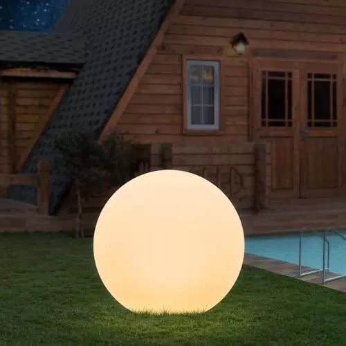 Malux Lámpara LED flotante IP67 para jardín y piscina, 4 modos de luz