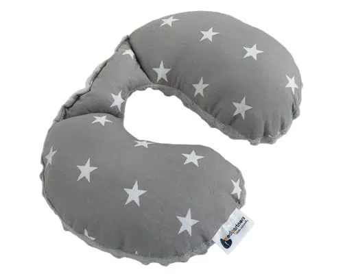 Medi Partners Almohada Cervical para Coche Bebé Cojín de Viaje 100% Algodón