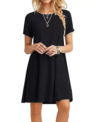 MOLERANI Vestido de Verano Casual para Mujer, Manga Corta y Suelto