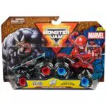 Monster Jam - Pack de Coches Monster Truck Marvel Venom vs Spiderman