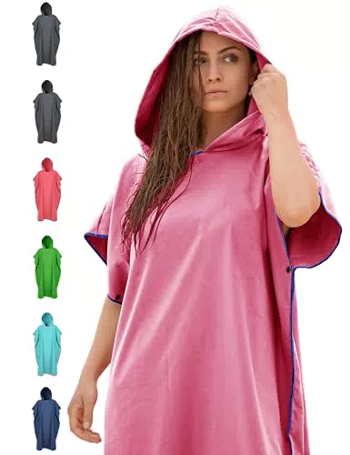 NirvanaShape Toalla Poncho Adulto 2 en 1, Secado Rápido para Playa y Camping