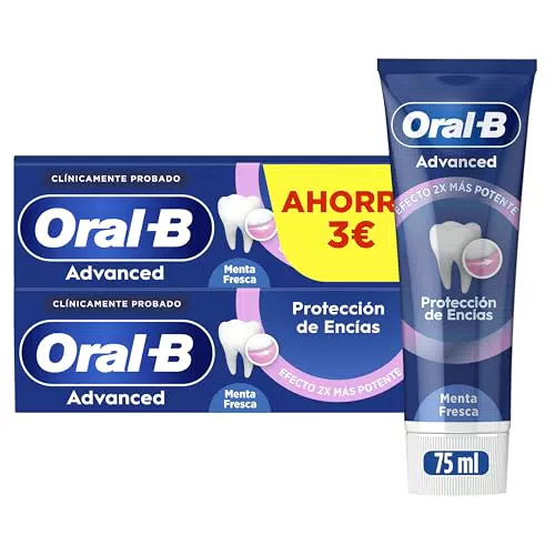 Oral-B Pasta de Dientes Advanced Protección de Encías con Flúor y Sabor Menta Fresh