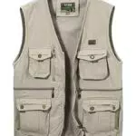 Oralidera Chaleco de Pesca Multibolsillos para Hombre, Chaqueta Safari Sin Mangas