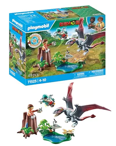 Playmobil Dinos: Observatorio del Dimorphodon con dron y accesorios emocionantes