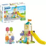 PLAYMOBIL Junior Torre Aventura con Heladería, Tobogán y Noria para niños