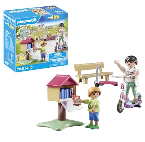 PLAYMOBIL myLife 71511 Intercambio de Libros y Accesorios para Niños a Partir de 4 Años