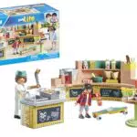 PLAYMOBIL myLife Restaurante con Comidas y Tentempiés para Niños a Partir de 5 Años