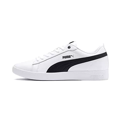 PUMA Puma Smash Wns V2 L, Zapatillas Bajas Mujer, Multicolor Puma White Apricot Blush Puma Black