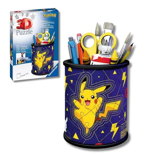 Ravensburger Puzzle 3D Portalápices Pokémon para Niños a Partir de 6 Años
