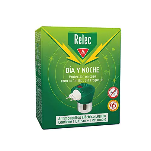 Relec Difusor Eléctrico y Líquido Antimosquitos, Protección Eficaz contra Mosquitos