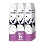 Rexona Invisible Desodorante Aerosol Antitranspirante para mujer Black&White  200ml - Pack de 6