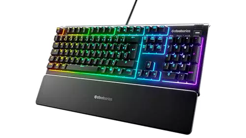SteelSeries Apex 3 - Teclado Gaming RGB con Iluminación y Resistencia al Agua IP32