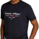 Tommy Hilfiger Camiseta de Manga Corta Hombre Center Stack Tee