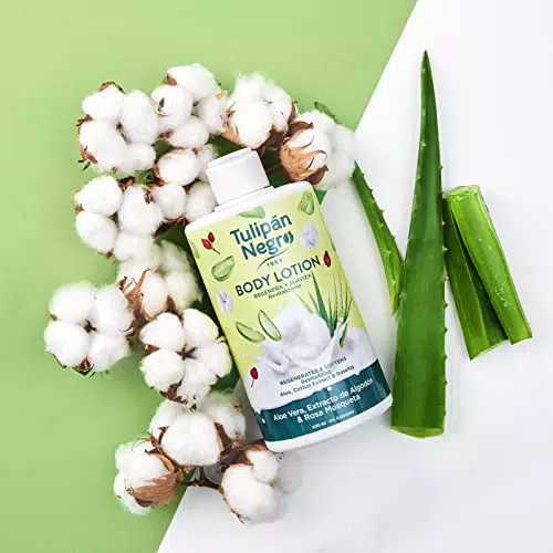 Tulipán Negro Loción Corporal Aloe Vera y Rosa Mosqueta, regenerante y suavizante