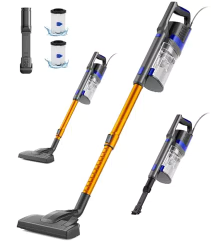 VACTechPro Aspiradora con Cable 680W, 800ML Cubo de Basura para Suelos Duros